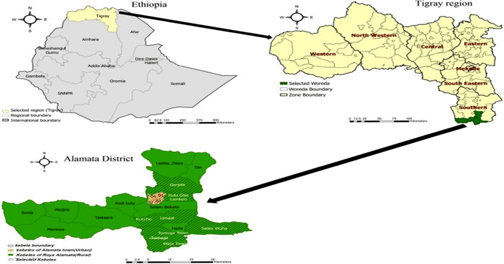 Map displaying Ethiopia with a highlighted Tigray region in yellow.